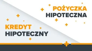 Grafika z napisem: Kredyt hipoteczny i Pożyczka hipoteczna